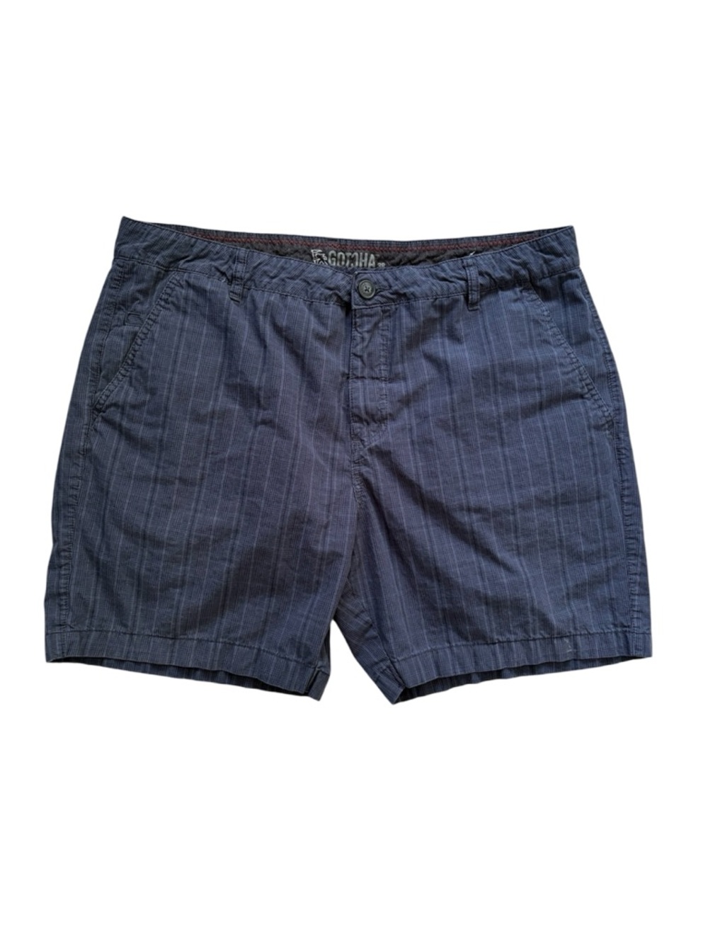 Gotcha Y2K Blue Plaid Men’s Shorts Casual Weekend Zip Fly Streetwear Size 38